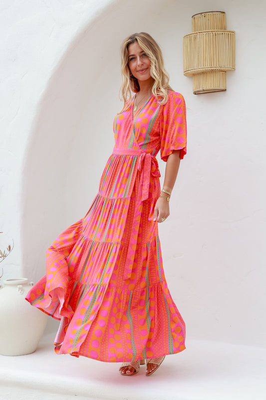 Mexicali Rose Maxi Wrap Dress