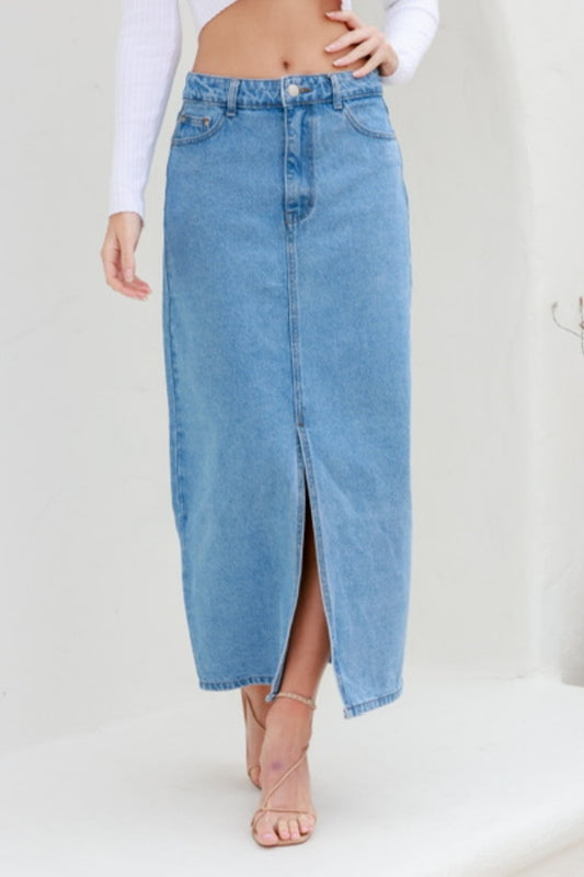 Split front Denim maxi